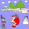 Jeu Snow and santa coloring en plein ecran