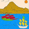Jeu Vessels on the island coloring en plein ecran
