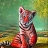 Alone cub in forest slide puzzle