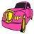 Classic pink car coloring