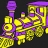 Fast purple train coloring