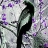 Purple sakura and bird slide puzzle