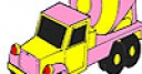 Jeu Pink concrete truck coloring