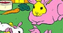 Jeu Rabbits in the kitchen coloring