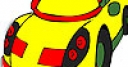 Jeu Yellow rotund car coloring