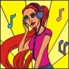 Jeu 1 MP3 Music Girl – colouring en plein ecran