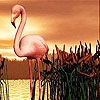 Jeu Alone flamingo slide puzzle en plein ecran