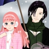 Jeu Anime winter couple dress up game en plein ecran
