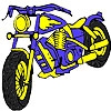 Jeu Big blue motorbike coloring en plein ecran