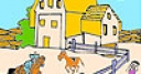 Jeu Big farm and horses coloring