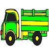 Jeu Big green lorry coloring en plein ecran
