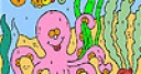 Jeu Big octopus in the sea coloring