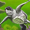 Jeu Big turtle in the green sea puzzle en plein ecran