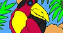 Jeu Black parrot on the palm tree coloring