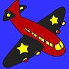 Jeu Black wings airplane coloring en plein ecran