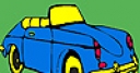 Jeu Blue first class car coloring