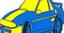 Jeu Blue luxury car coloring