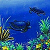 Jeu Blue sea turtle puzzle en plein ecran