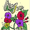 Jeu Butterfly garden coloring en plein ecran