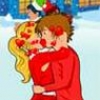Jeu Christmas Couple Kiss en plein ecran