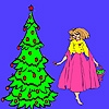 Jeu Christmas tree and betty coloring en plein ecran