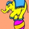 Jeu Circus Elephant coloring en plein ecran