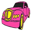 Jeu Classic pink car coloring en plein ecran