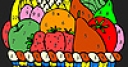 Jeu Colorful fruits in the table coloring