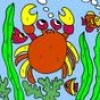 Jeu Crab in the sea coloring en plein ecran