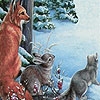 Jeu Cute animals in snow puzzle en plein ecran