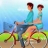 Cute Bicycle Couple