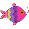 Jeu Cute Fish Coloring en plein ecran