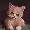 Jeu Cute hungry kitten slide puzzle en plein ecran