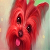 Jeu Cute red puppy slide puzzle en plein ecran
