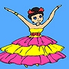 Jeu Dancer little princess coloring en plein ecran