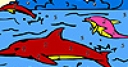 Jeu Dolphins in the pool coloring