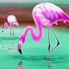 Jeu Fantastic flamingos in the lake puzzle en plein ecran