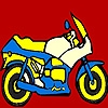 Jeu Fantastic motorbike coloring en plein ecran