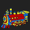 Jeu Fast colorful locomotive coloring en plein ecran