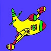 Jeu Fast flying colorful  airplane coloring en plein ecran