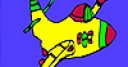 Jeu Fast flying colorful  airplane coloring