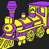 Jeu Fast purple train coloring en plein ecran