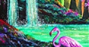 Jeu Flamingo in waterfall slide puzzle
