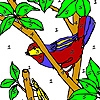 Jeu Fly and bird on the tree coloring en plein ecran