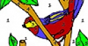 Jeu Fly and bird on the tree coloring