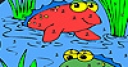 Jeu Frog friends in the lake coloring