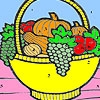 Jeu Fruit basket in the kitchen coloring en plein ecran