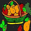 Jeu Fruits in the kitchen coloring en plein ecran