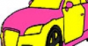 Jeu Grand pink  car coloring