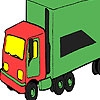 Jeu Green  big truck coloring en plein ecran